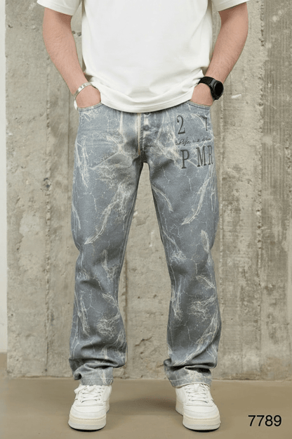 JEANS BAGGY EFFET MARBRE B7396 - ZG PREMIUM