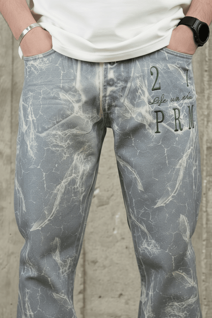 JEANS BAGGY EFFET MARBRE B7396 - ZG PREMIUM