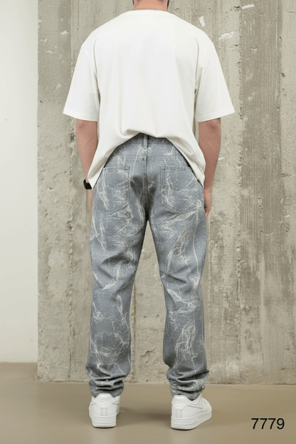 JEANS BAGGY EFFET MARBRE B7396 - ZG PREMIUM