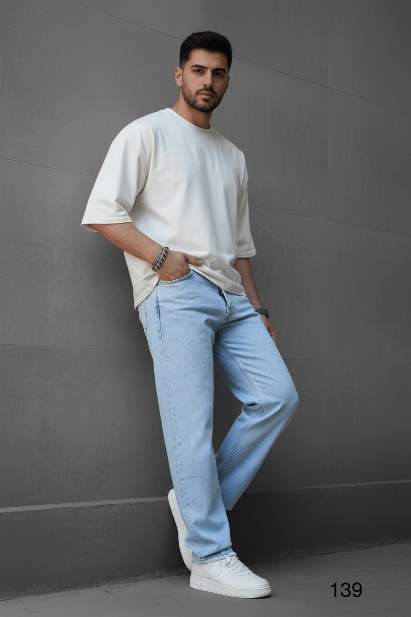 JEANS BAGGY BLUE SIMPLE C1336 - ZG PREMIUM