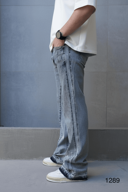 JEANS GRIS TACHES BLAANCHES C1289 - ZG PREMIUM