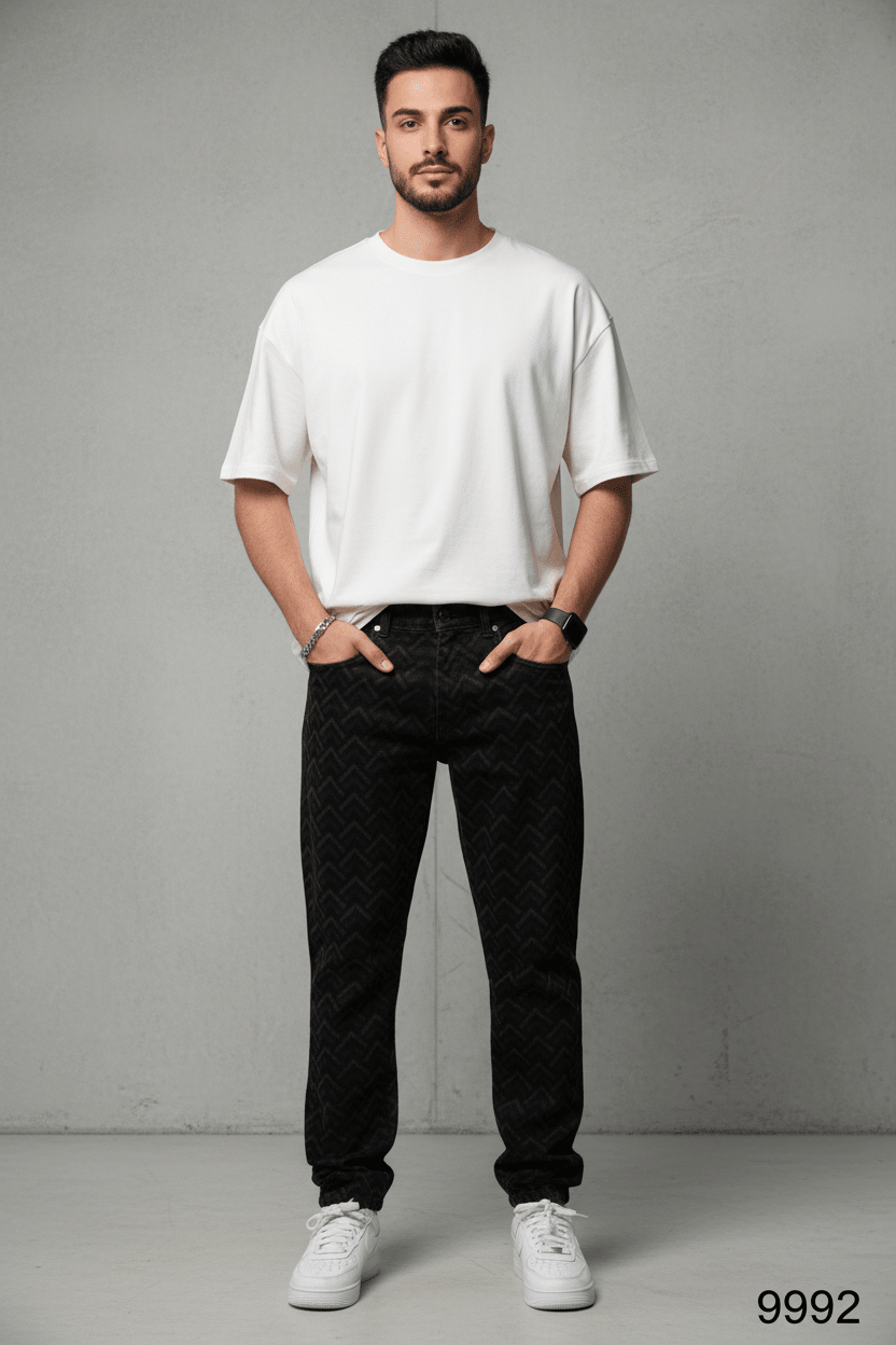 JEANS CAMOUFLAGE DIGITAL NOIR B9557 - ZG PREMIUM