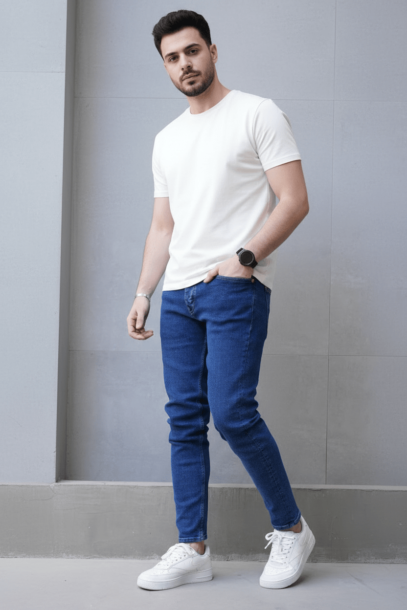 JEANS SLIM BLEU FONCE C1132 - ZG PREMIUM