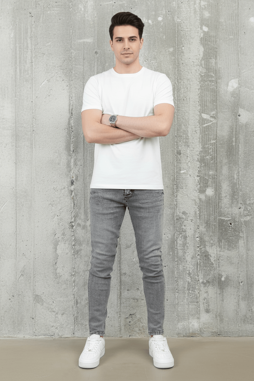 JEANS SKINNY GRIS C1059 - ZG PREMIUM