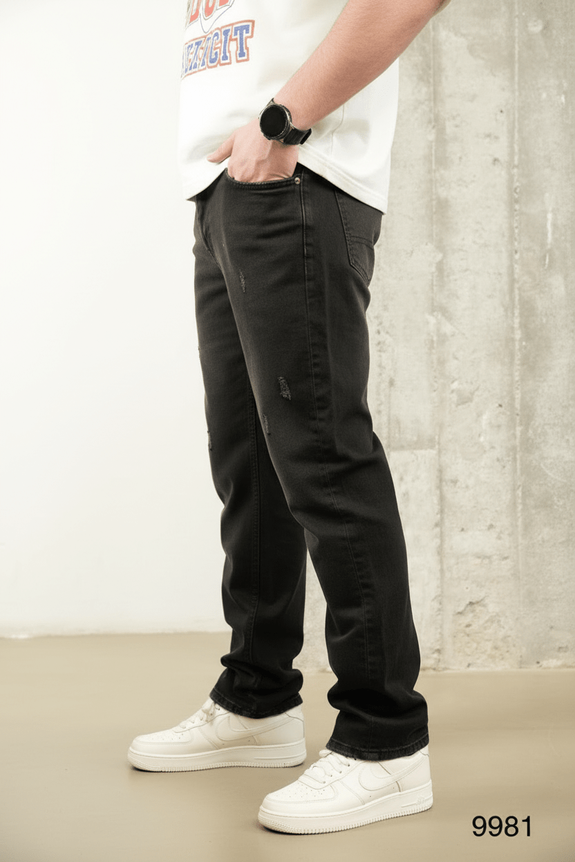 JEANS DROIT NOIR B9971 - ZG PREMIUM