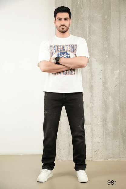 JEANS DROIT NOIR B9971 - ZG PREMIUM