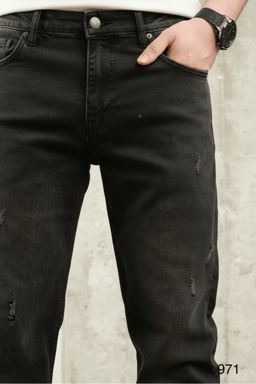 JEANS DROIT NOIR B9971 - ZG PREMIUM