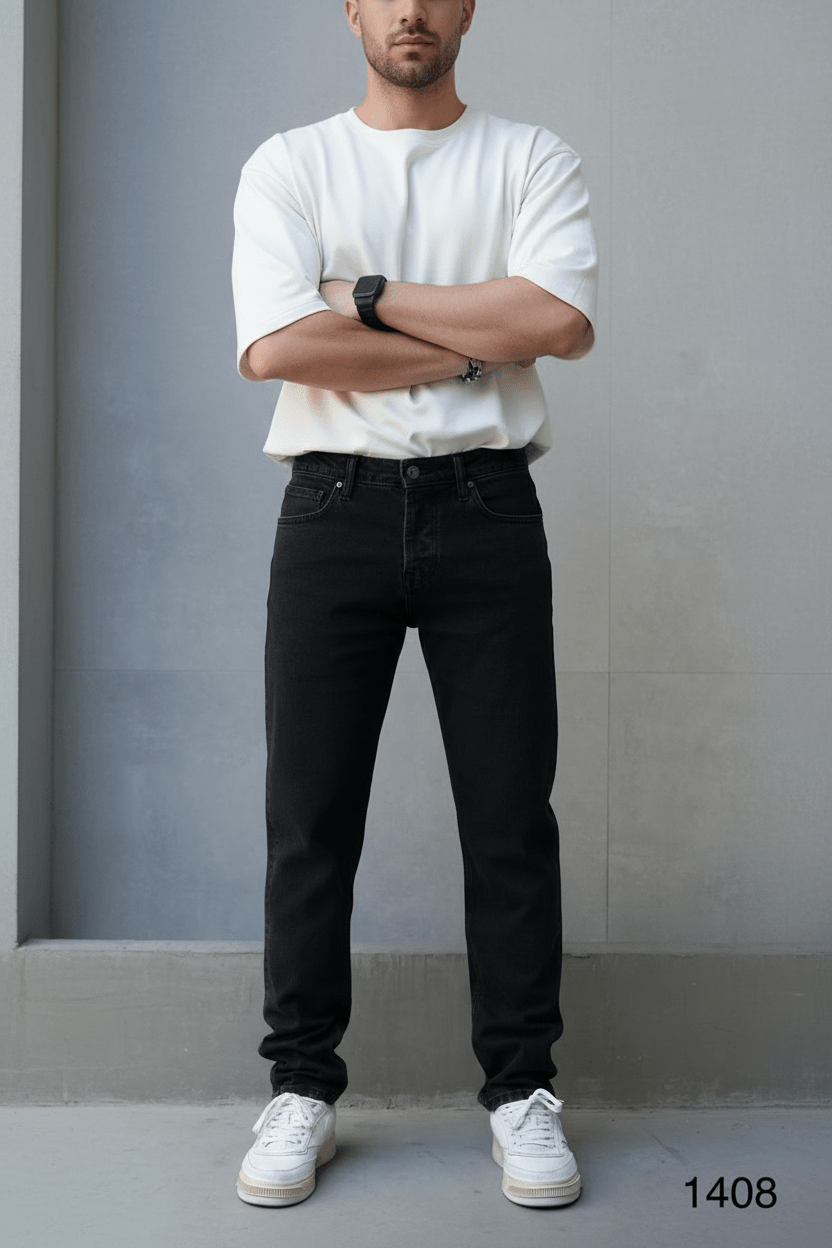 JEANS DROIT GRIS FANCé C1408 - ZG PREMIUM