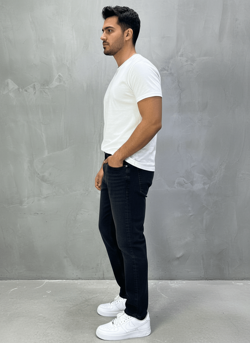 JEANS DROIT GRIS FANCé C1408 - ZG PREMIUM