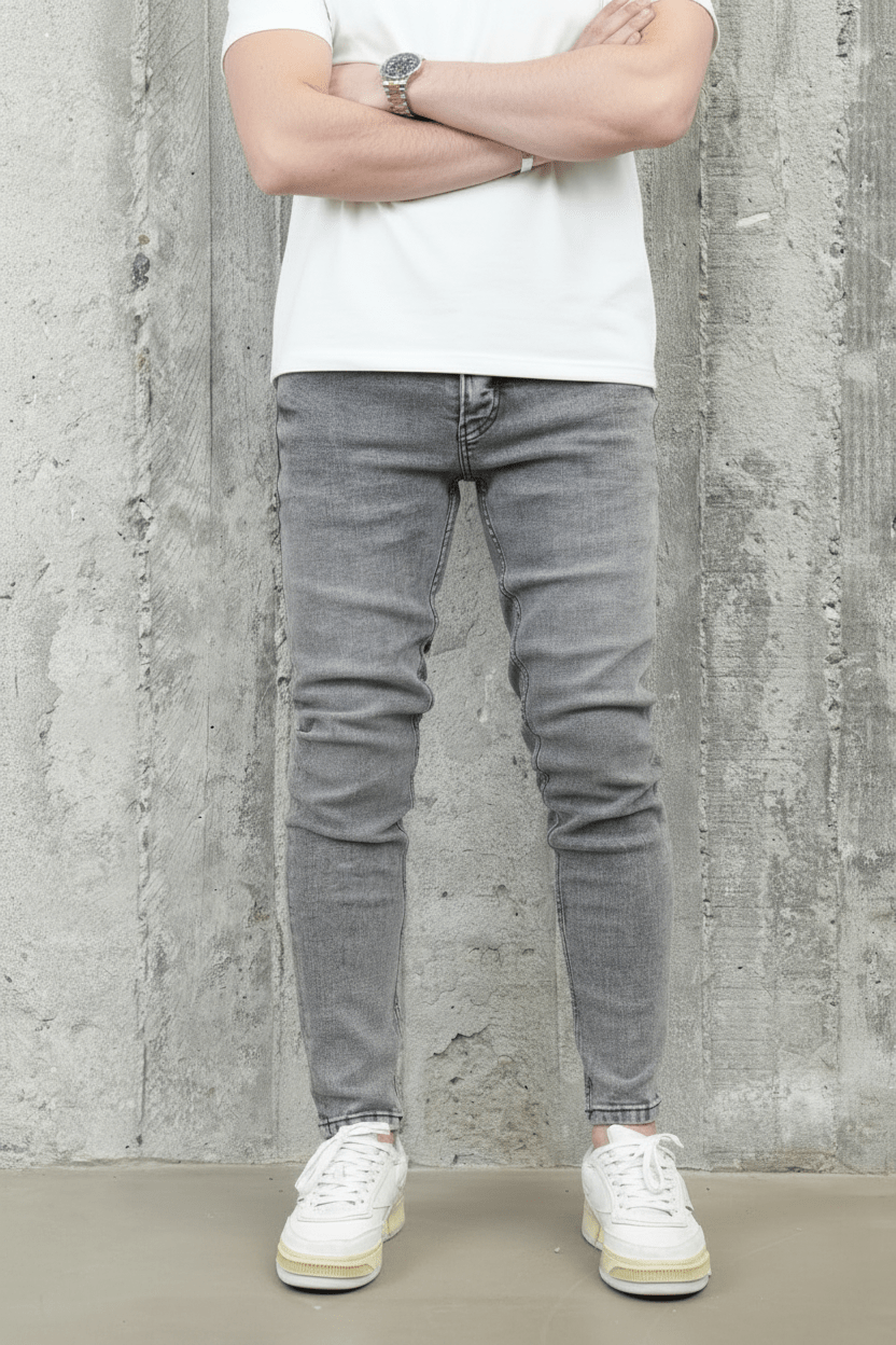 JEANS SKINNY GRIS B9748 - ZG PREMIUM