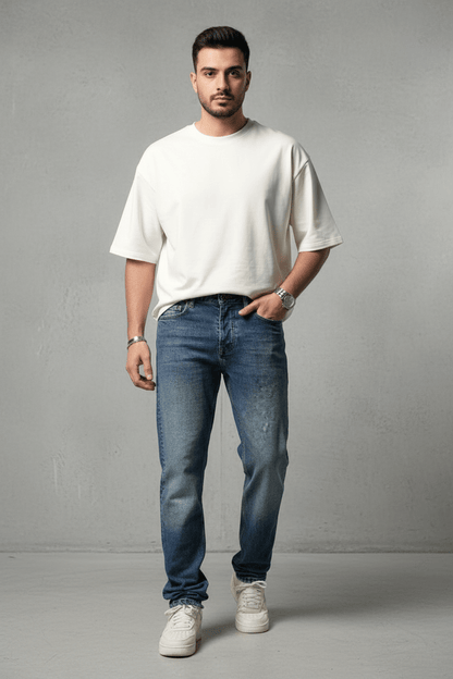 JEANS DROIT BLEU C1412 - ZG PREMIUM