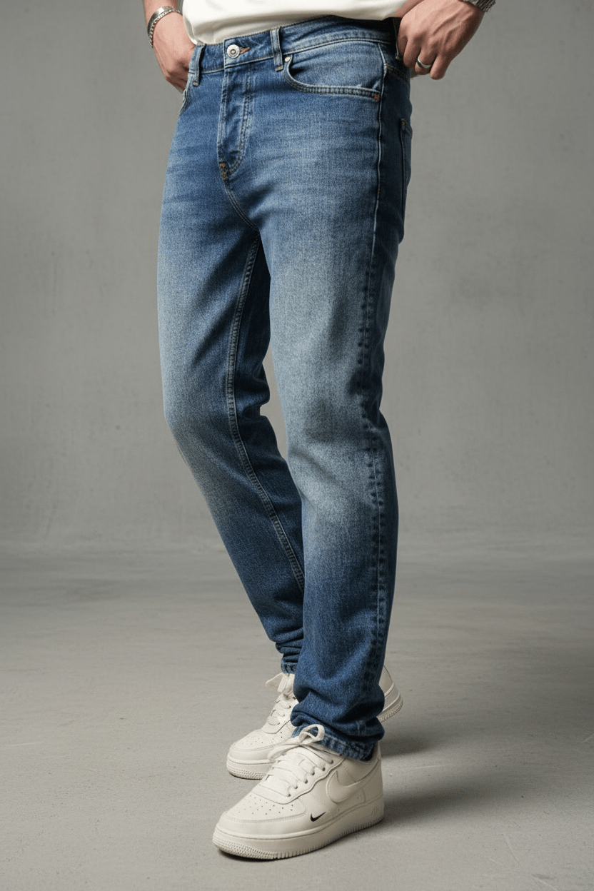 JEANS DROIT BLEU C1412 - ZG PREMIUM