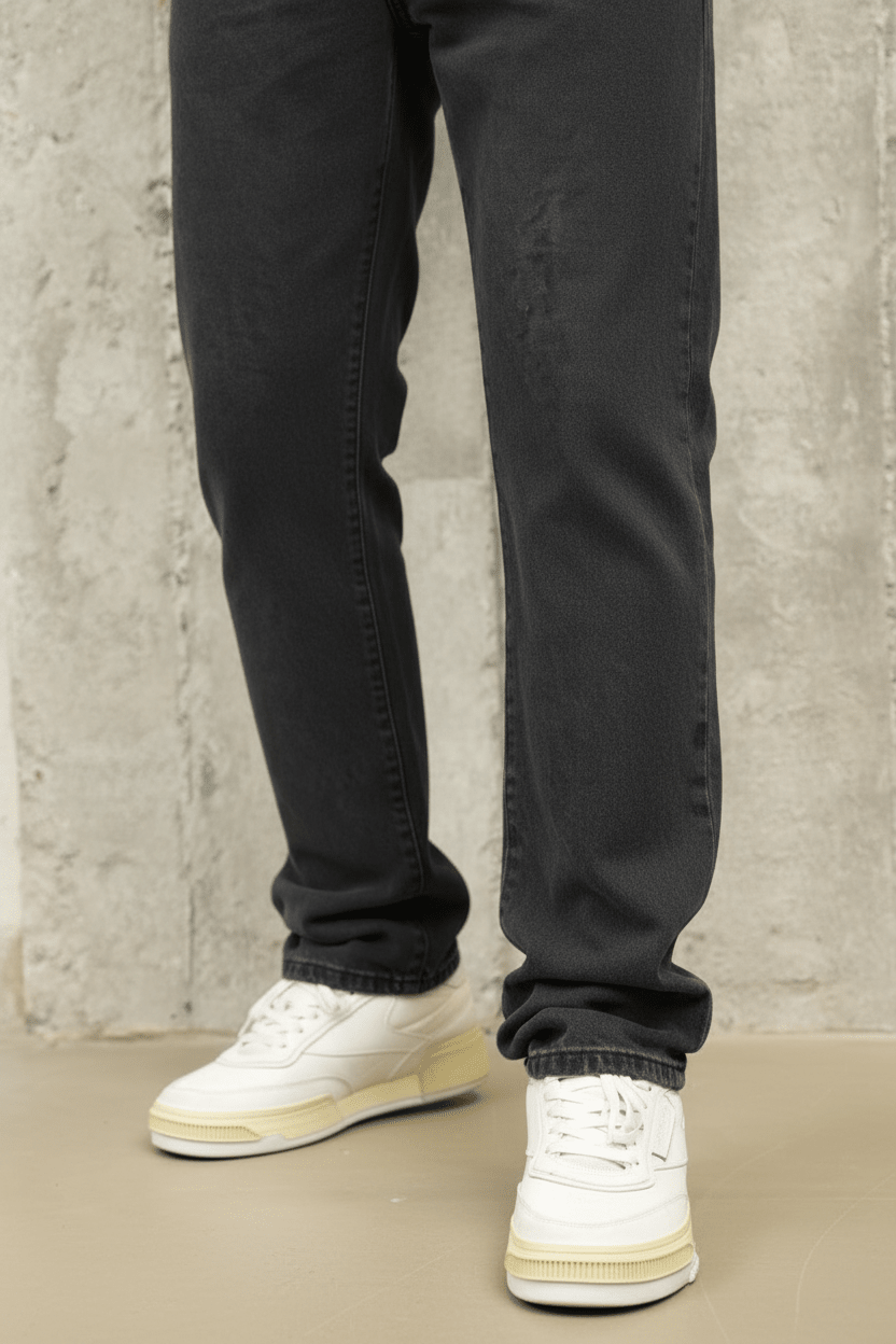 JEANS GRIS NOIR DROIT C1205 - ZG PREMIUM