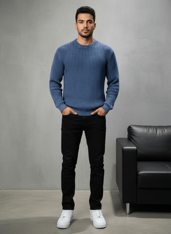 PULL TRICOT BLEU 2609