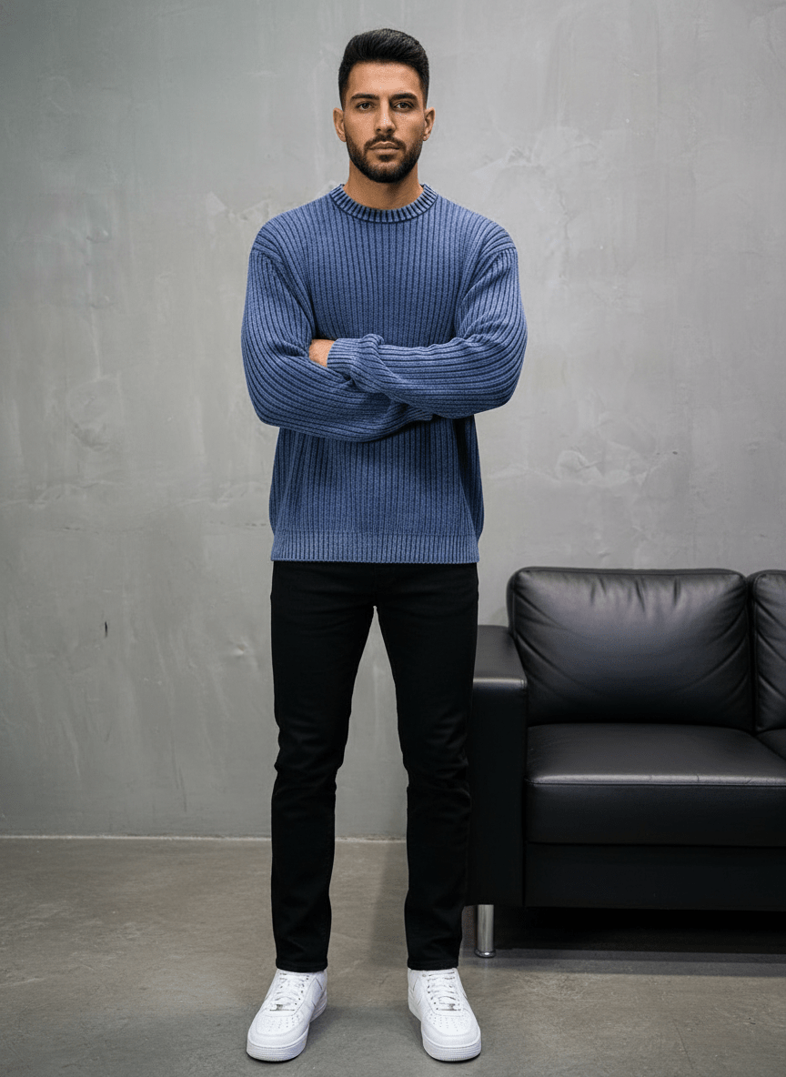 PULL TRICOT BLEU 2609 - ZG PREMIUM