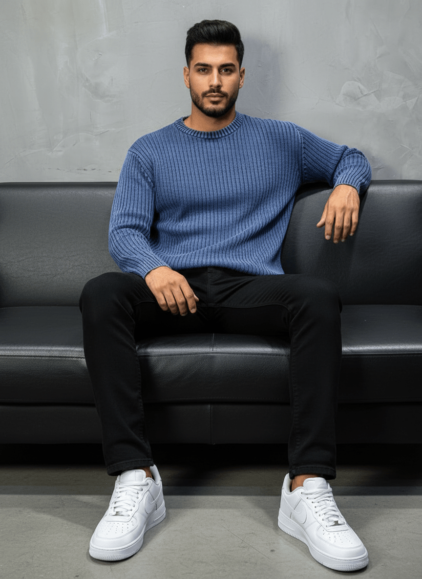PULL TRICOT BLEU 2609 - ZG PREMIUM
