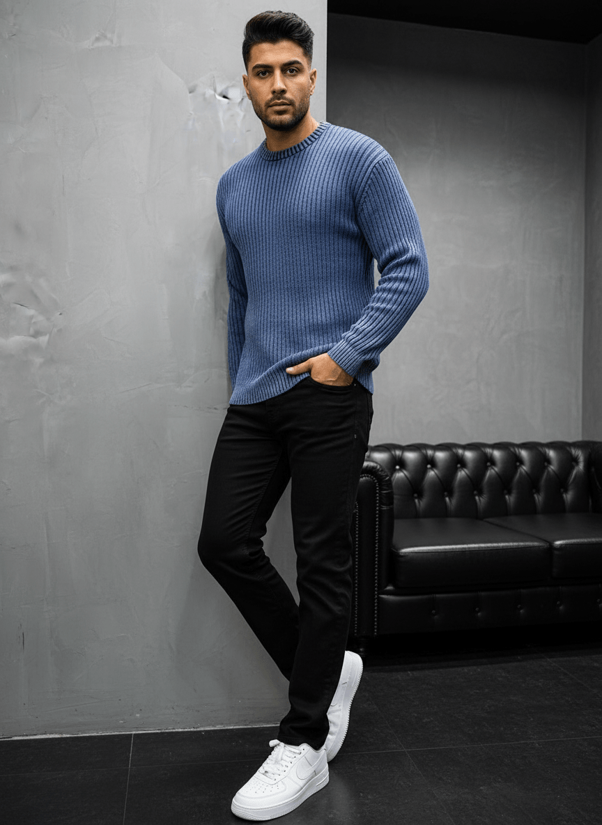 PULL TRICOT BLEU 2609 - ZG PREMIUM