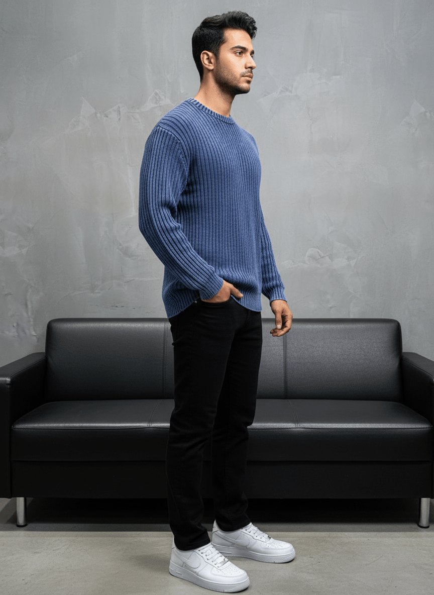 PULL TRICOT BLEU 2609 - ZG PREMIUM