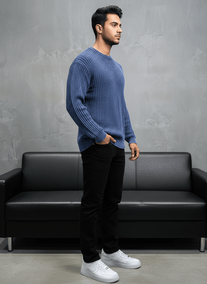 PULL TRICOT BLEU 2609 - ZG PREMIUM
