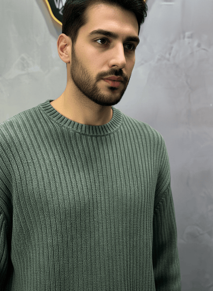 PULL TRICOT VERT 2609 - ZG PREMIUM