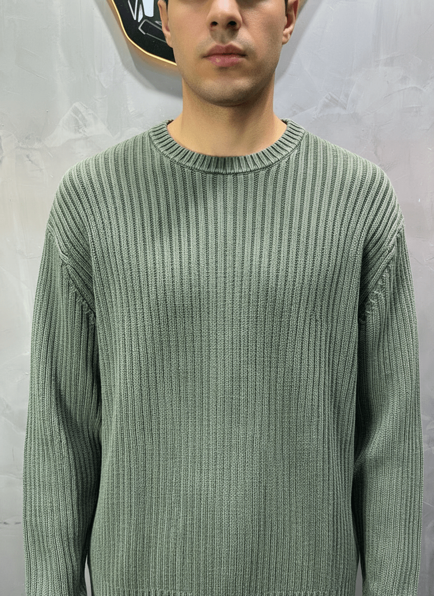 PULL TRICOT VERT 2609 - ZG PREMIUM