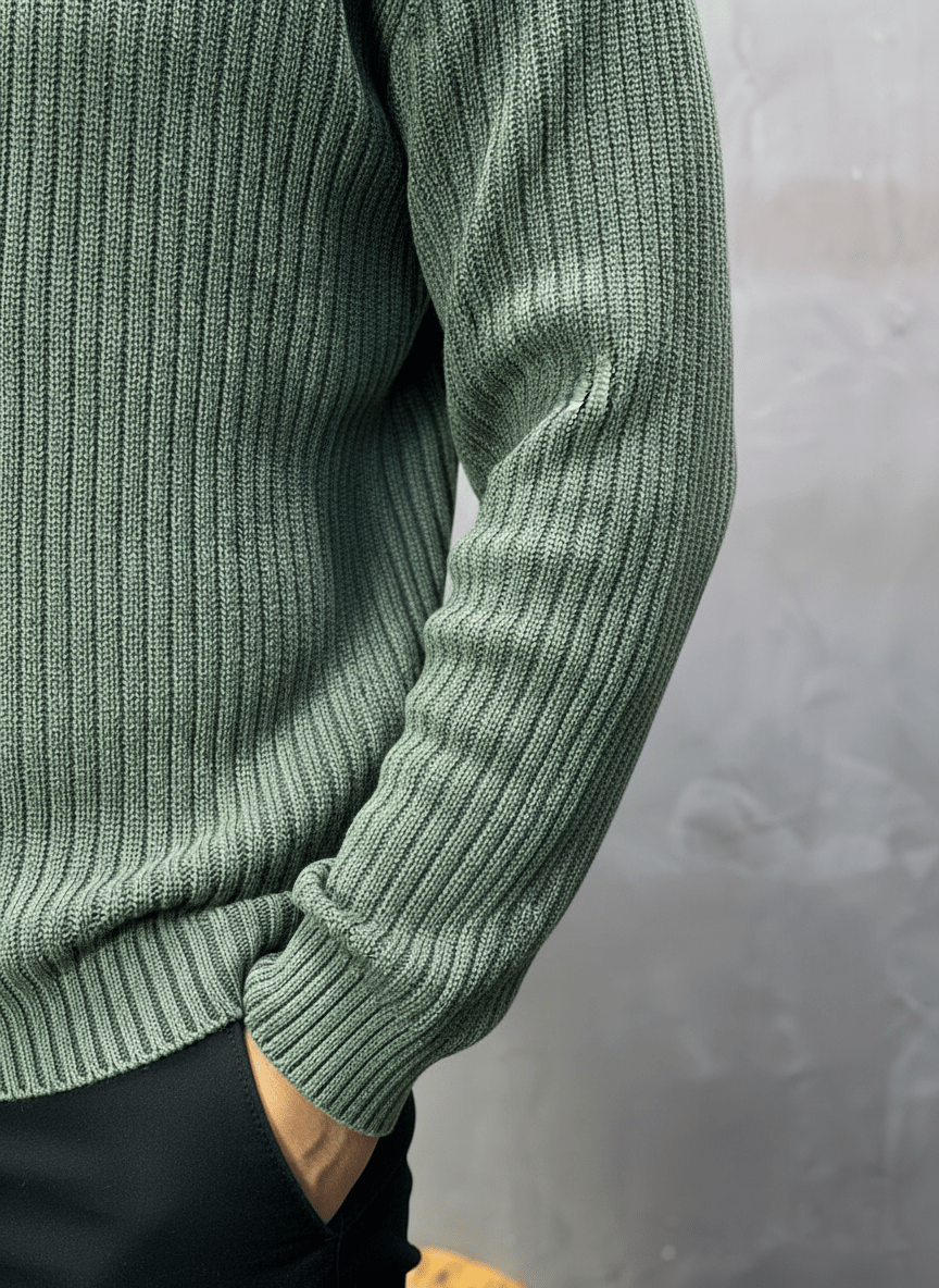 PULL TRICOT VERT 2609 - ZG PREMIUM