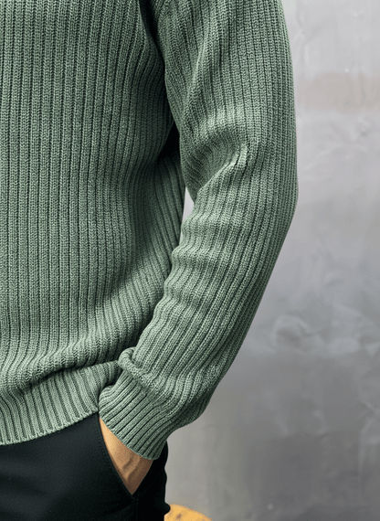 PULL TRICOT VERT 2609 - ZG PREMIUM