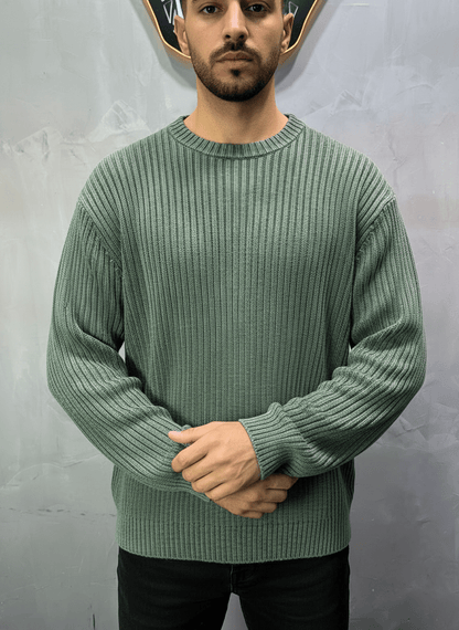 PULL TRICOT VERT 2609 - ZG PREMIUM