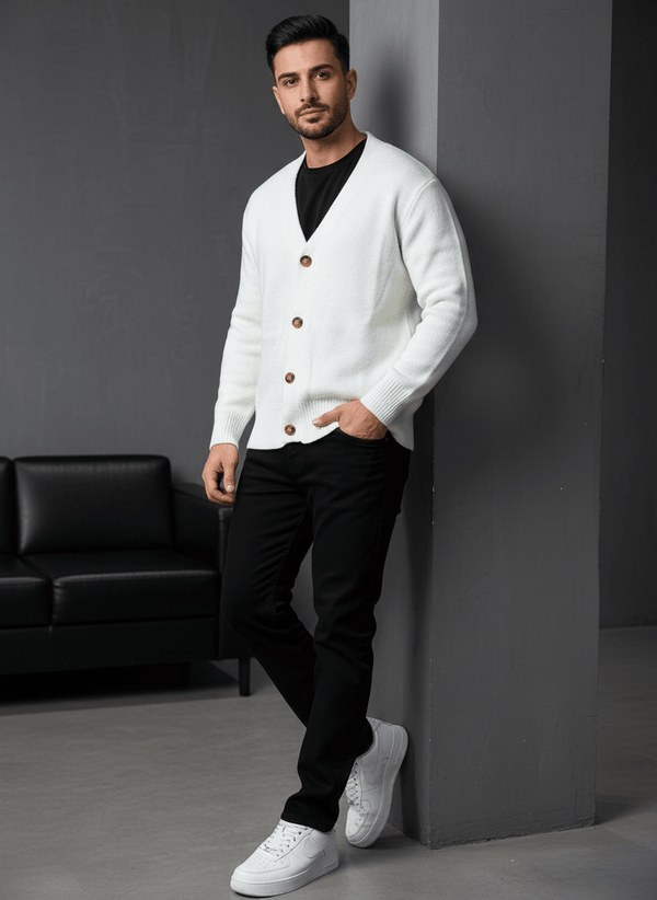 CARDIAN BLANC EN TRICOT 2606