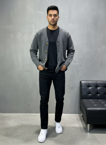 CARDIAN GRIS EN TRICOT 2606