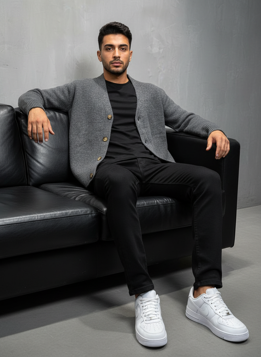 CARDIAN GRIS EN TRICOT 2606