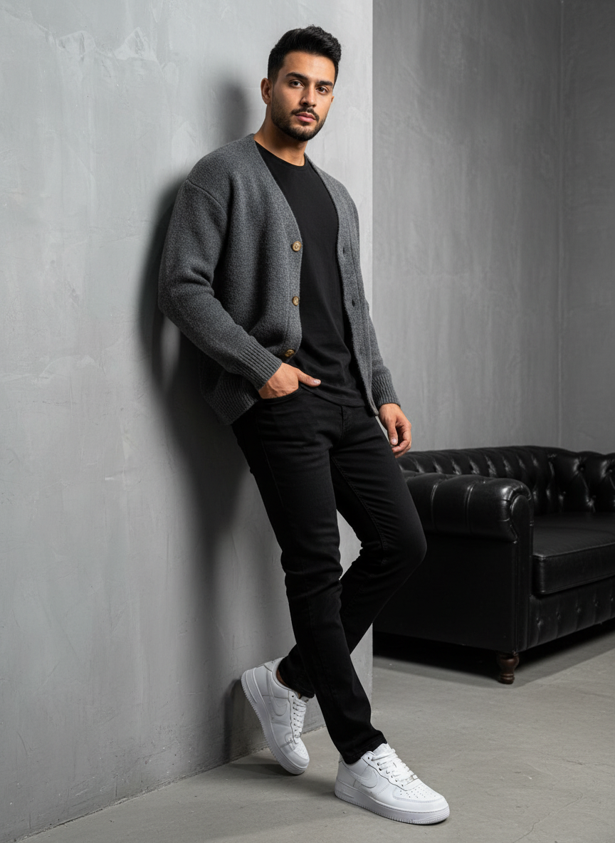 CARDIAN GRIS EN TRICOT 2606