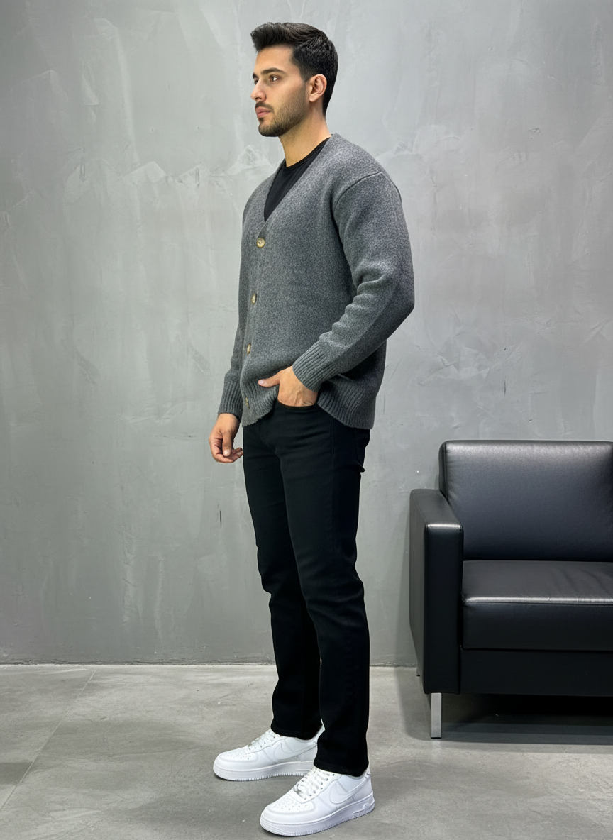 CARDIAN GRIS EN TRICOT 2606