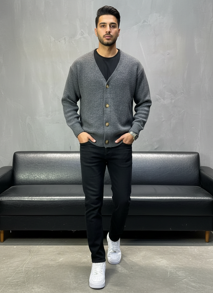 CARDIAN GRIS EN TRICOT 2606