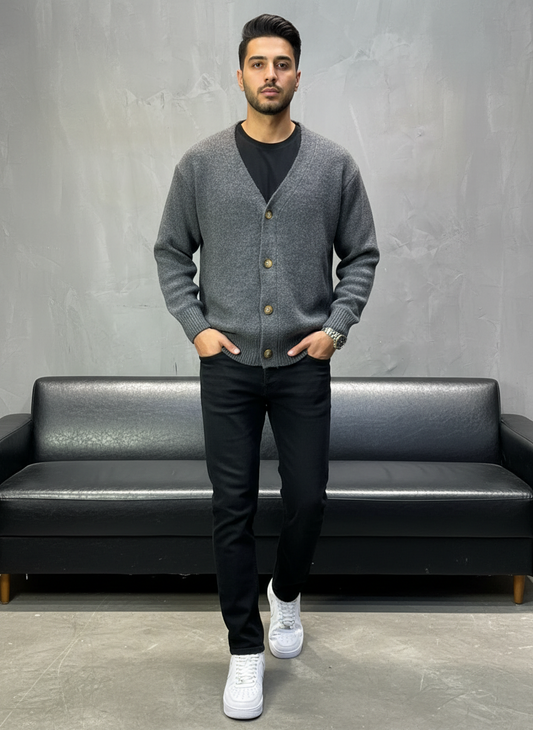 CARDIAN GRIS EN TRICOT 2606