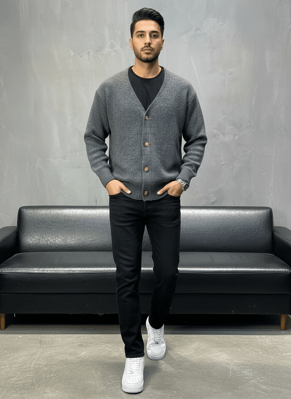 CARDIAN GRIS EN TRICOT 2606