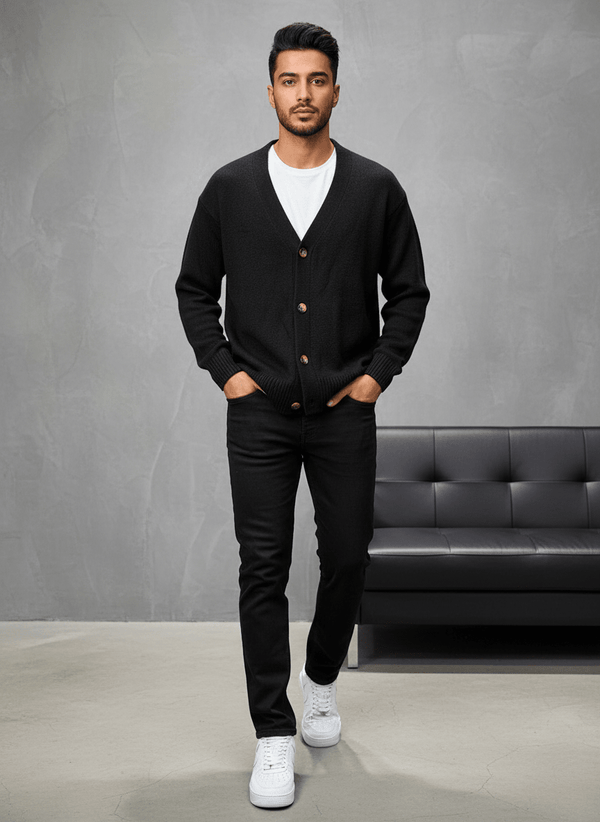 CARDIAN NOIR EN TRICOT 2606