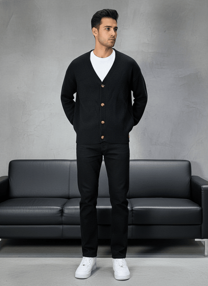 CARDIAN NOIR EN TRICOT 2606 - ZG PREMIUM