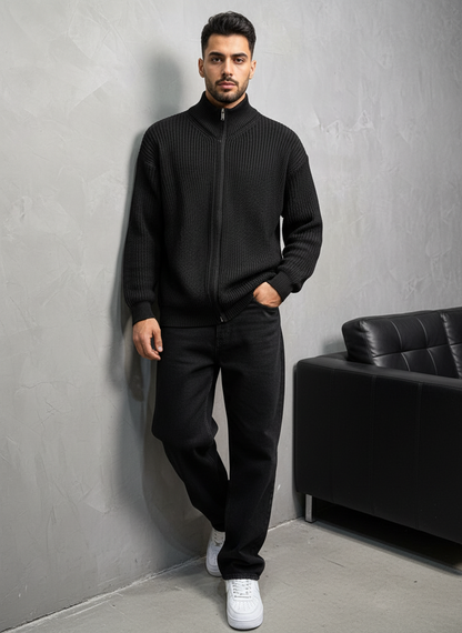 Pull noir Tricot Épais 2314