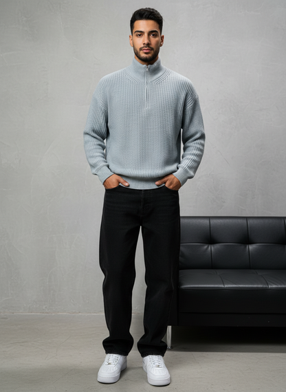 Pull Gris Tricot Épais 1902