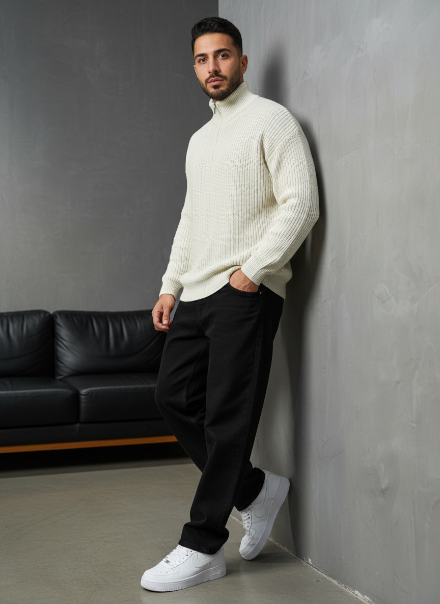 Pull beige Tricot Épais 1902