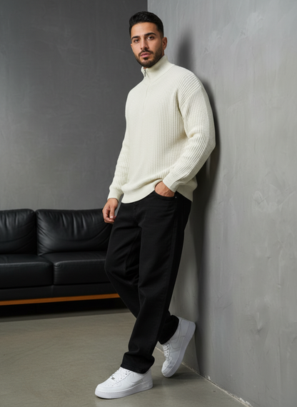 Pull beige Tricot Épais 1902