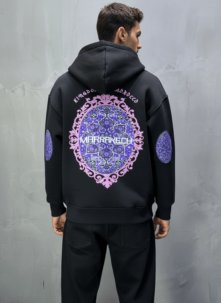 HOODIE NOIR GRAPHIQUE 7861 - ZG PREMIUM