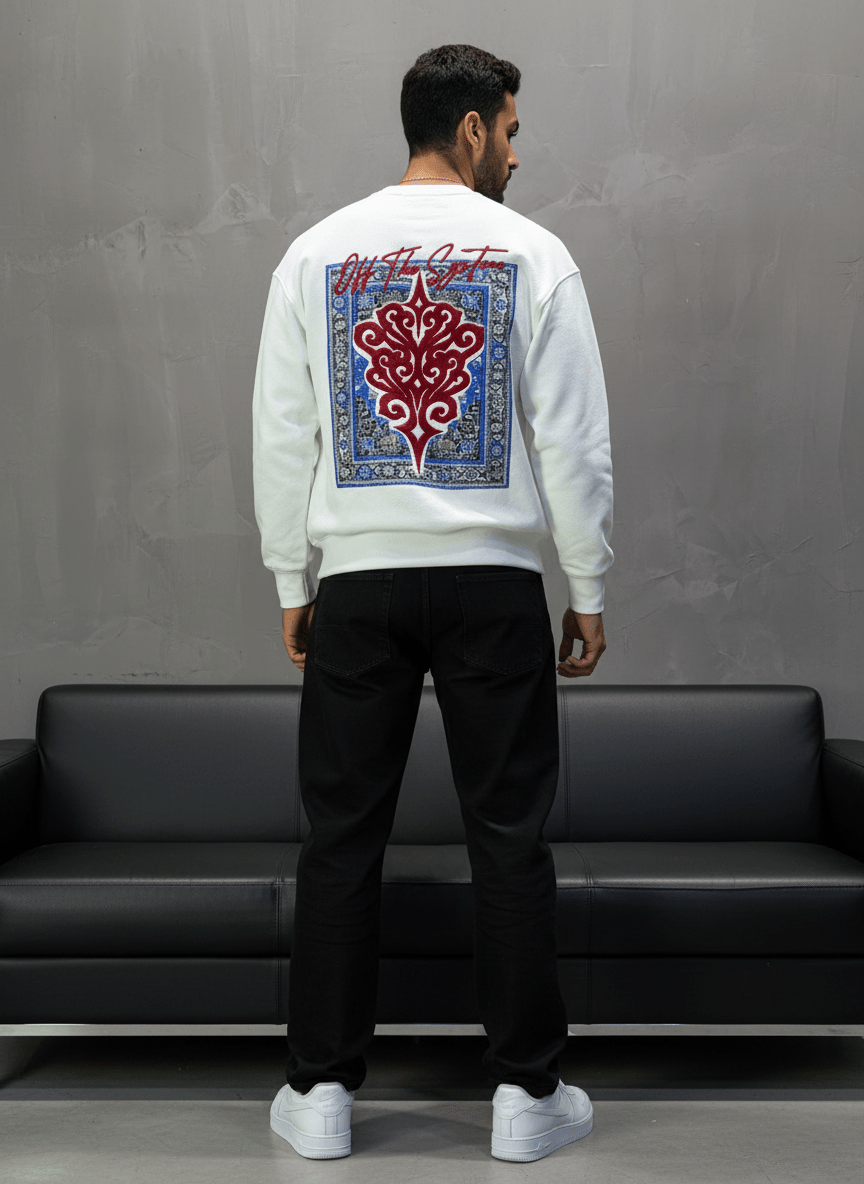 SWEAT BLANC ORNEMENTAL 7509 - ZG PREMIUM