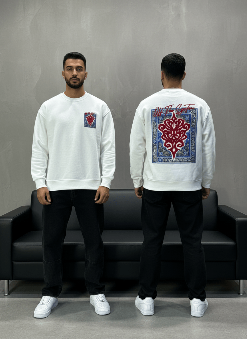 SWEAT BLANC ORNEMENTAL 7509 - ZG PREMIUM