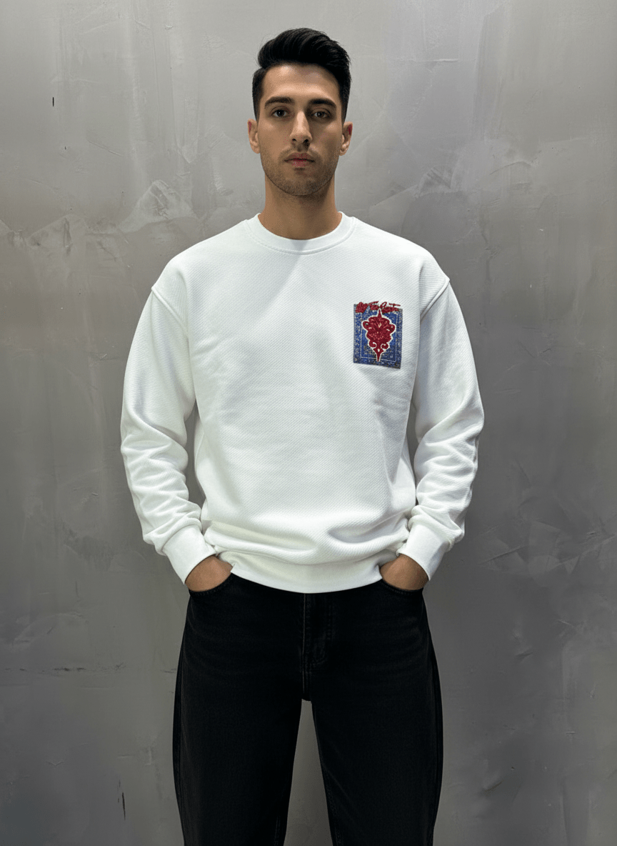 SWEAT BLANC ORNEMENTAL 7509 - ZG PREMIUM