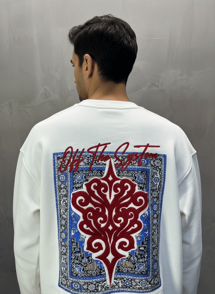 SWEAT BLANC ORNEMENTAL 7509 - ZG PREMIUM