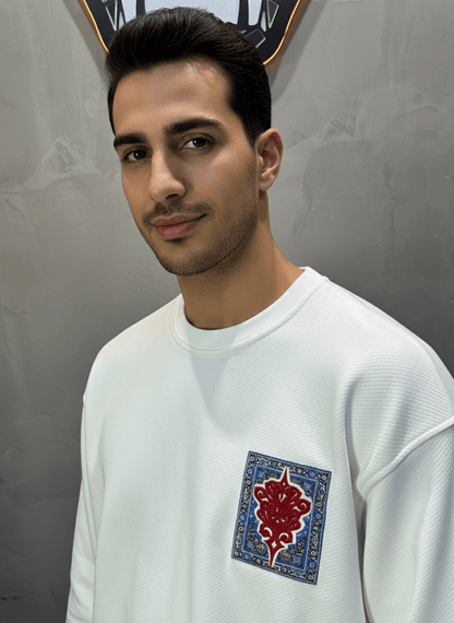 SWEAT BLANC ORNEMENTAL 7509 - ZG PREMIUM