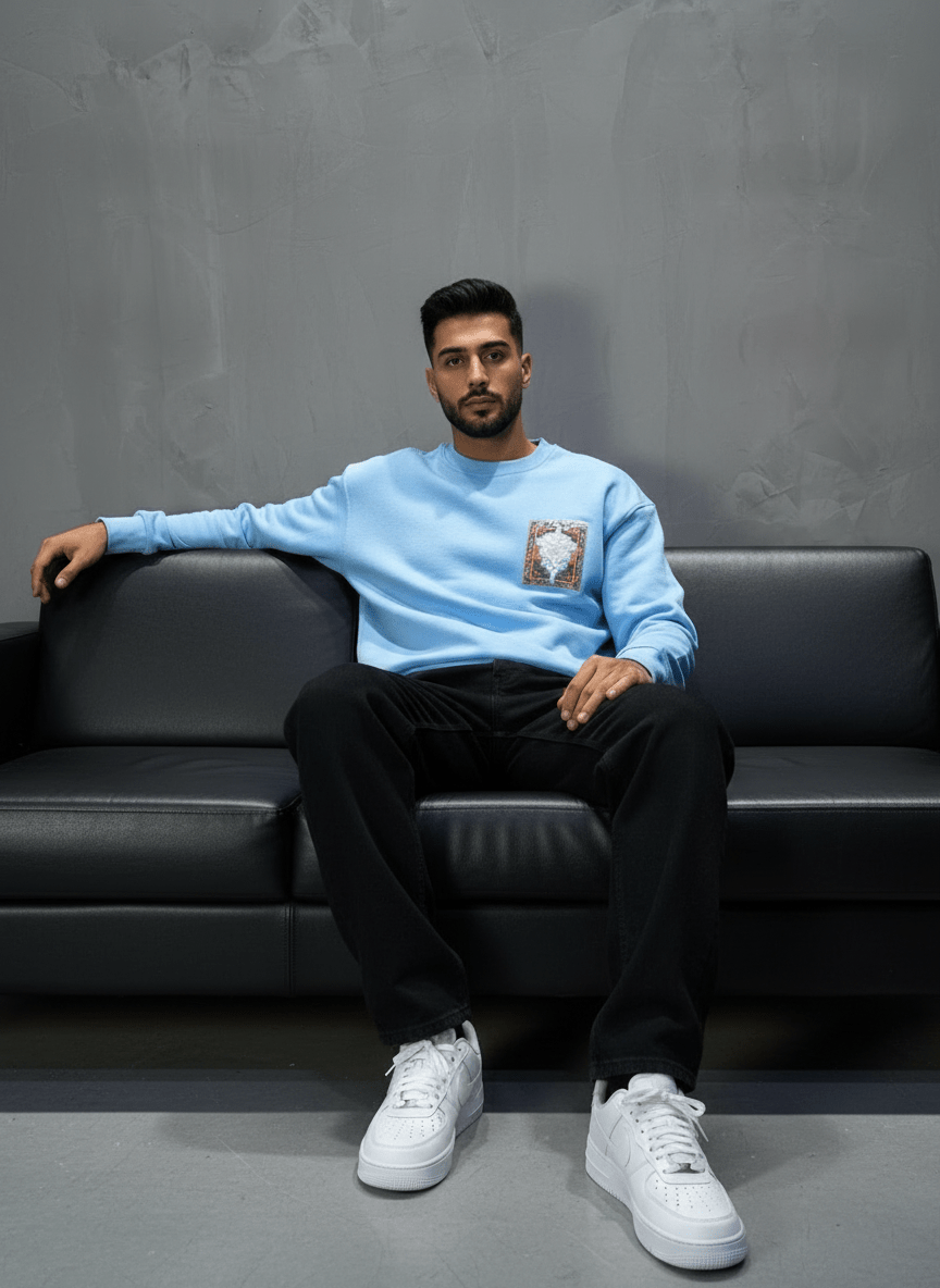 SWEAT BLEU ORNEMENTAL 7509 - ZG PREMIUM