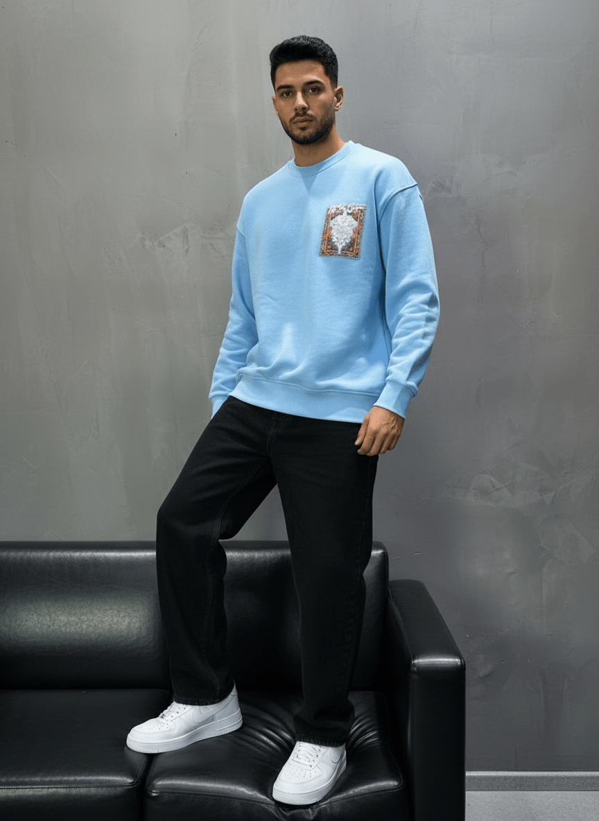 SWEAT BLEU ORNEMENTAL 7509 - ZG PREMIUM